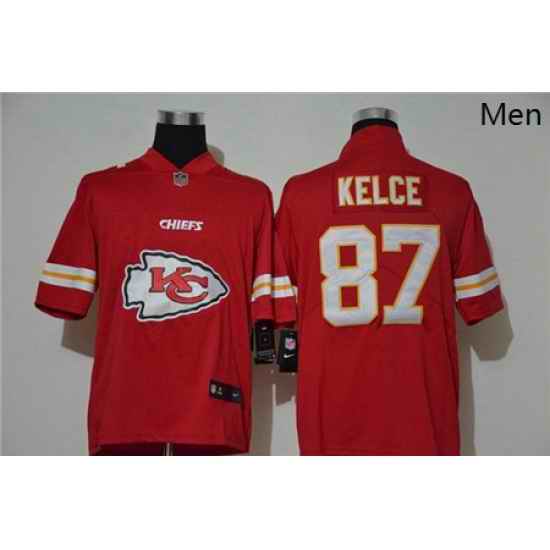 Nike Chiefs 87 Travis Kelce Red Vapor Untouchable Limited Jersey